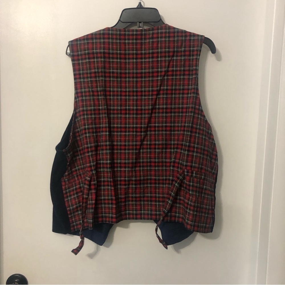 Vintage Velvet Christmas Embroidered Vest XL - Picture 5 of 6